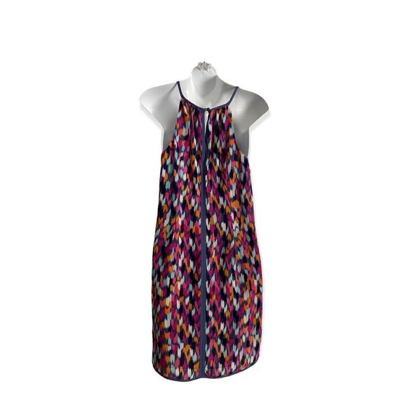 NWT Tori Richard Multi-colored lined Halter Dress Size 0 - Picture 2 of 3